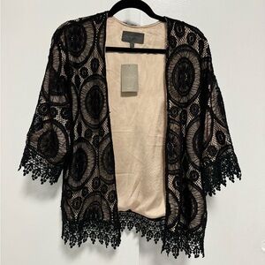 NWT Stunning Anthropologie black lace cover up